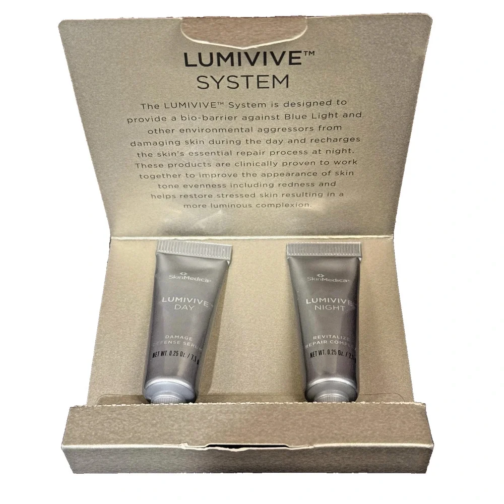 3-Sets SKINMEDICA LUMIVIVE SYSTEM DAY REPAIR SERUM & NIGHT REPAIR COMPLEX